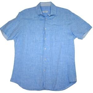 Nero Sfumato Positano Mens XL Shirt Linen Shirt